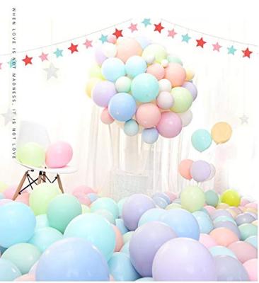 China PARTYCOOL Eco-friendly Disposable 252pcs Assorted Rainbow Colors Pastel Latex Party Balloon for sale