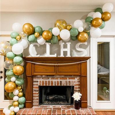 China Partycool Olive Green Balloon Garland Arch Kit Globos Pastel Graduation Globos Disposable Eco-Friendly Birthday Wedding Party Decor for sale