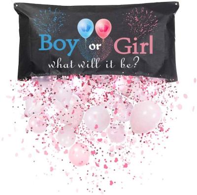 China China Partycool Baby Shower Boy or Girls Balloons Drop Bag Gender Reveal Transparent Latex Balloons Drop Bags for sale