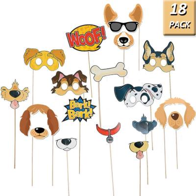 China China Partycool Puppy Birthday Party Supplies 18 Pack Dog Photo Booth Props For Dog Themed Birthday Party Decorations for sale