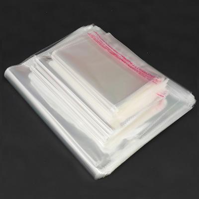 China Recyclable Transparent Resealable Cellophane Self Adhesive Seal Clear Opp Plastic Bags For Clothing Packaging for sale