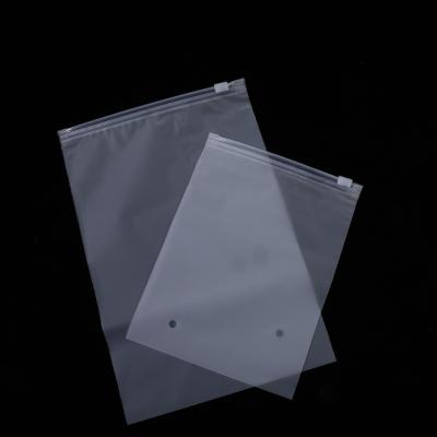 China Self Sealing Bag High Quality Recyclable Logo Printing Frosted Zipper Bags Custom Made For Clothing for sale