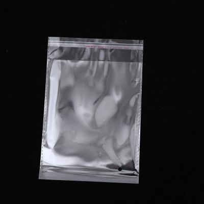 China Recyclable Customized Size Self Adhesive Packaging Bags Clear Transparent Cellophane OPP Bag With Logo for sale