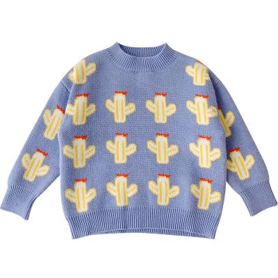 China Breathable Cactus Knitting Casual Sweaters Wholesale Hand Knitted Babies Baby Kids Sweater for sale