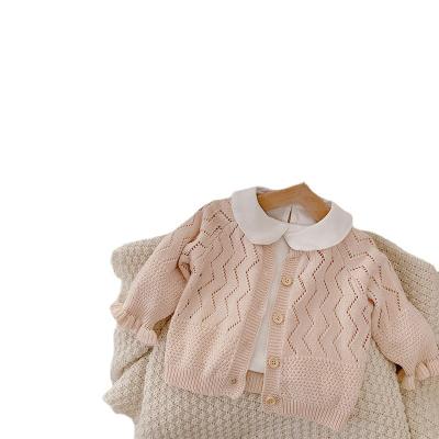 China Others All-match Baby Children's Knitted Fishtail Sweater Cardigan Yarn Wave Ball Cotton Yarn Jacket Long for sale