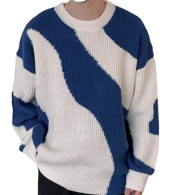 China Plus Size Custom Anti-Shrinkage Mens Sweaters Cotton Make Jintarsia Knit Jacquard Eliminate Cashmere Pullover Knitted Wool Crewneck Mens Sweater for sale