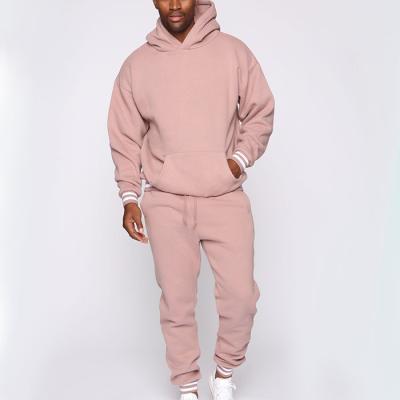 China Cotton Anti-UV Custom Sports Plus Size Jogger Jogger Gym Plain Fleece Winter Pink Hoodies Tracksuits Clothing Set for sale