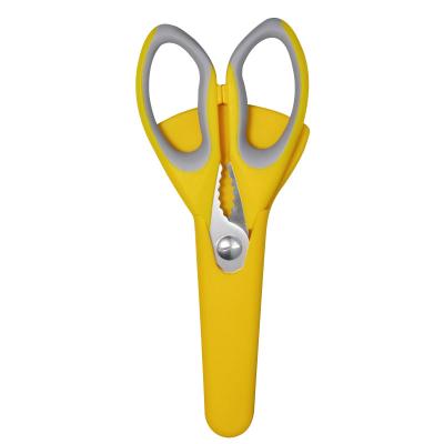 China Sustainable Hot Sale Amazon Kitchen Shear Soft Handle Scissors With Magnetic Cover for sale