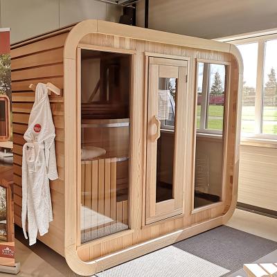 China Hot Selling Outdoor Computer Control Panel Square Finland Sauna Steam Sauna Cabin for sale