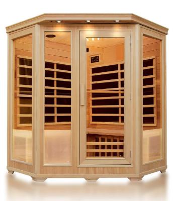 China Computer control panel far infrared sauna in corner sauna room for sale for sale