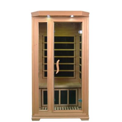 China Computer Control Panel People Mini Far Infrared Sauna Hemlock Luxury Wooden Indoor One Bedroom for sale