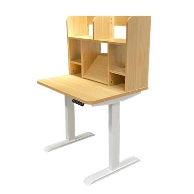 China Hot sale modern style elegant and stable design simple solid wood material desk and height home electric dual function adjustable desk for sale