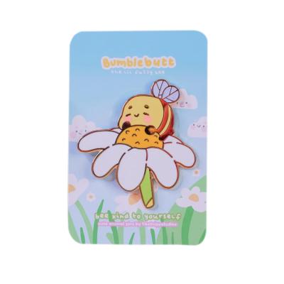 China American China China Supplier Pins Supplie Kawaii Bumble Bee Custom Hard Soft Enamel Pin Badge Lapel Pin for sale