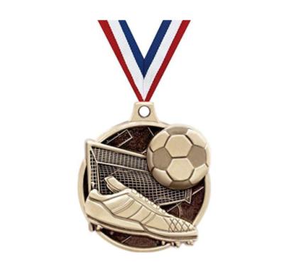 China Art Premium Quality Medals Soccer Folk Patriotic Engraved Medal with Stars and Stripes American Flag V-Neck Ribbon for sale