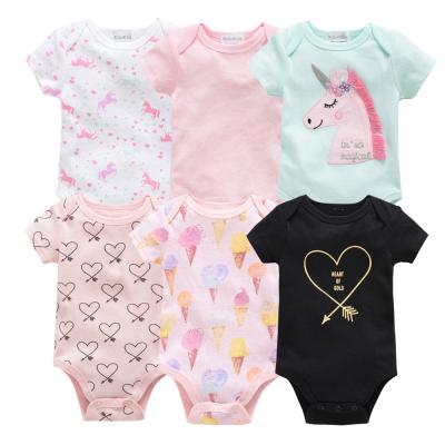 China Wholesale Newborn Cotton Babies Boys Clothes 3 Pcs/Sets Short Sleeve Cotton Body Baby Romper for sale