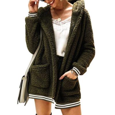 China 2021 New Arrivals Breathable Fleece Hoody Long Coat With Pockets Knitted Sweater for sale