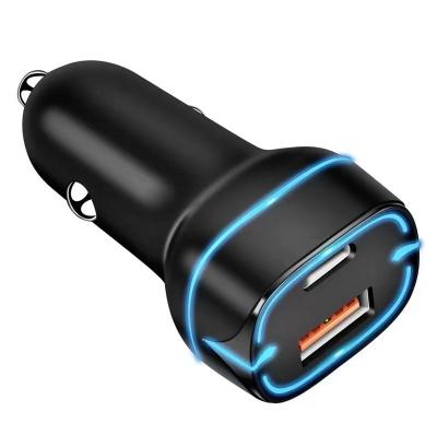 China Durable 65W Portable Fast Car Charger Portable USB Car Charger kufast Car Charger Dual Usb Type for sale