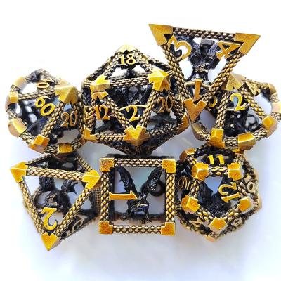 China New Dragon and Dungeon Chain Metal Carve Dragon Dice Chain Games Applicable Various Board for sale