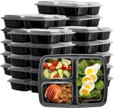 China 32oz 3 Compartment Heatable Meal Prep Containers for sale