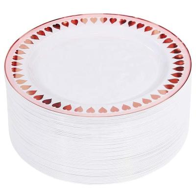 China Hotel Restaurant Good Quality Home Fancy White Disposable Plastic Dish for sale