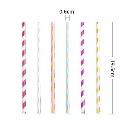 China Disposable pure color with glitter straws for sale