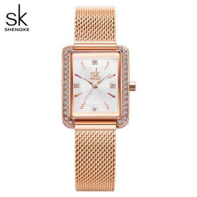 China New Arrival SK K0151 Water Resistant Stainless Steel Diamond Dial Ladies Wrist Watch Stylish Relogios Feminino Women Watch for sale