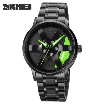 China New SKMEI 1787 Date Wheels Automatic Rolling Fashion Creative Men's Watch Double Che Youhui League Fans Butterfly Instant Gift Wristwatch for sale