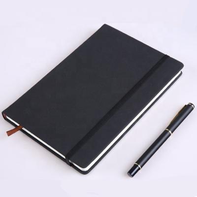 China Custom A6 Hardcover Notebook Office Portable Notebook Logo Design Printed Notebook Diary with Pen for sale