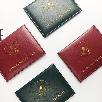 China Vintage Stock 2021 Custom Certificate Card Protector Cover Passport and Leather Card Holder Free Shipping for sale