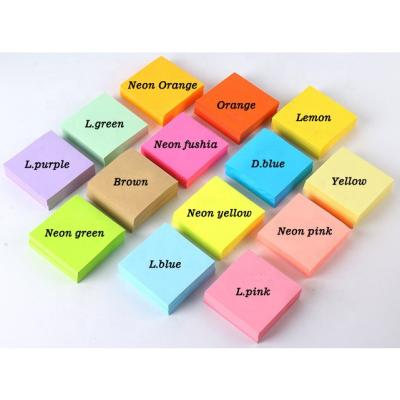 China Mini 2022 colored adhesive distributable sticky notes assorted per place for sale