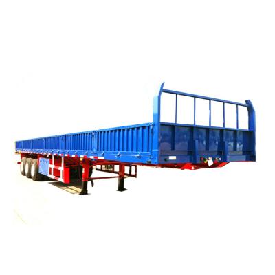 China 40ft truck trailer cargo transport panel 40ton cargo truck side wall trailer with container twist lock for tractor for sale