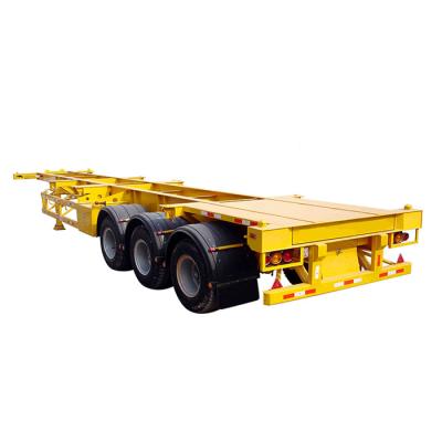 China Skeleton Truck Trailer 40 Axles 40ton Foot 3 Axles Boat Container Trailer Chassis Frame Supplier Semi Trailer for sale