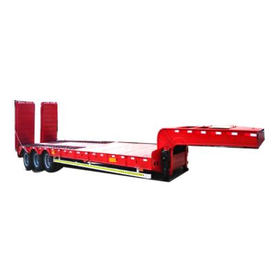 China Low Bed Trailer Tri Axle Gooseneck Truck Trailer Excavator Carrier Low Bed Trailer Digger Price Good For Sale for sale