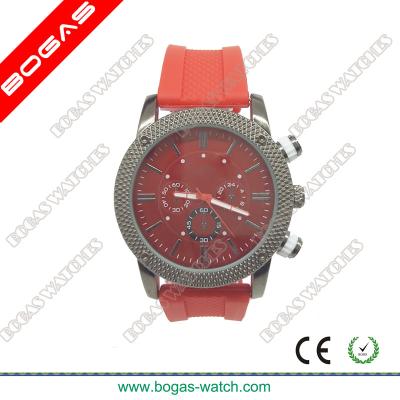 China Fashion Style Men Sports Watch Red Color with Imitation Multifunction for sale