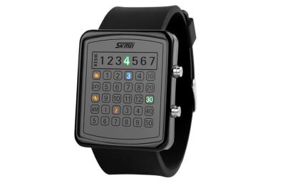 China EL Backlight LED Digital Watch , Calculator Dial Mirror Watches for sale