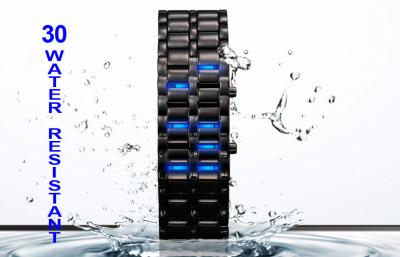 China Water Resistant LED Digital Wrist Watch , Man Iron Samurai Watch for sale