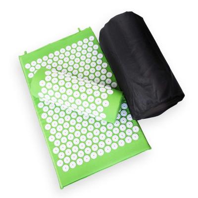 China Ergonomic Fitness Exercise Lotus Acupressure Mat Yoga Massage Acupressure Mat Set With Nylon Bag for sale