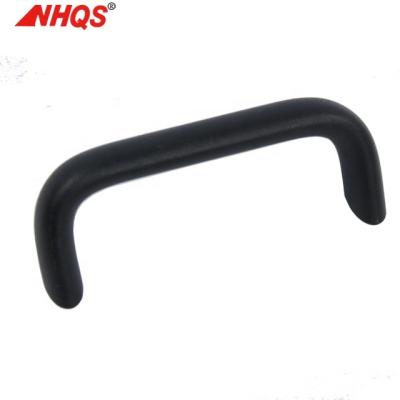 China NHQS QS0806.44B Chassis/Cabinet Aluminum Alloy Solid Anodized Silver Black Slanted Angle Handle C-HHDNFA for sale