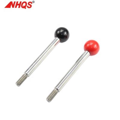 China Industry NHQS QS0801.28B-S-B/R SUS304 LBGS Stationary Ball Lever Handle Grips With Cylindrical Knob for sale