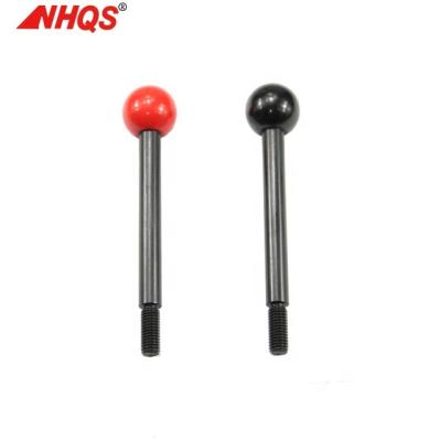 China Mechanical Hardware Accessories NHQS QS0801.28B-C-B/R Carbon Steel Salt Bath Black Ball Handle Lever Handle (S45C) for sale