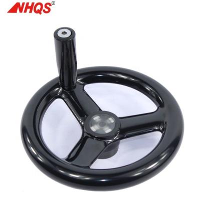 China Spoked NHQS Phenolic Resin Spoke Undrilled Handwheel Carbon Steel Hub Turn Grip for sale