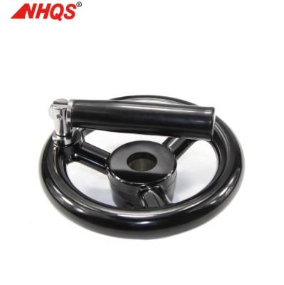 China NHQS QS1004.52BSF Stainless Steel Bakelite Three Spoked Banding Handwheel Offset Handwheels PHLSM for sale