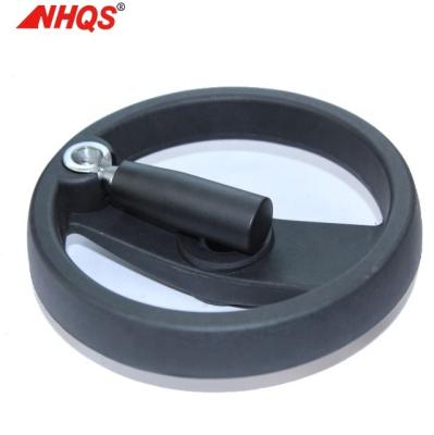 China Spoked NHQS QS0804.12 Polyamide Handwheel With Foldable Handle For Mechanical Equipment for sale