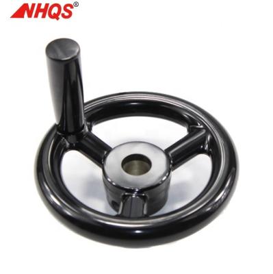 China Spoked Bakelite NHQS QS1004.52BSL Spoked Handwheel With SUS303 Hub For Automation Equipment for sale