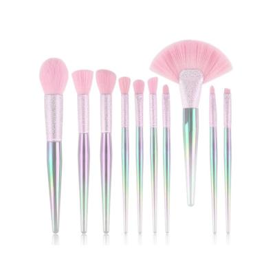 China Clean Your Face Makeup Brush Kit Liquid Cream Foundation Brush Face Makeup Brush Set 10pcs for sale