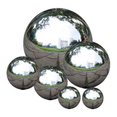 China 150mm .anti-wear stainless steel rustproof gazing ball mirror polished floating cavity ball garden reflective sphere pond balls for sale