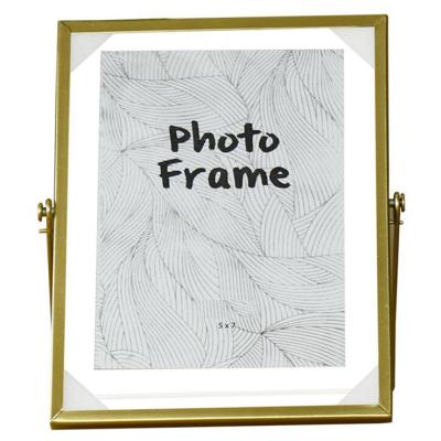 China Home Decoration 5x7inch Geometric Metal Picture Frame Iron Photo Frame for sale