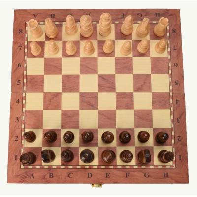 China Promotional Gifts 25*25*4CM Backgammon And Chess Wooden Magnetic Folding Chess Set for sale