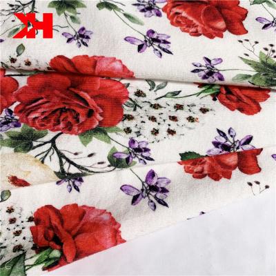 China Kahn Babies Cotton Spandex Organic Floral Printed Knit Lycra Fabric for sale