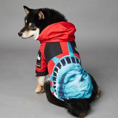 China New Viable Fashion 5XL Pet Clothes Windproof Anorak Raincoat Pet Accessories Dog Raincoat Jacket for sale